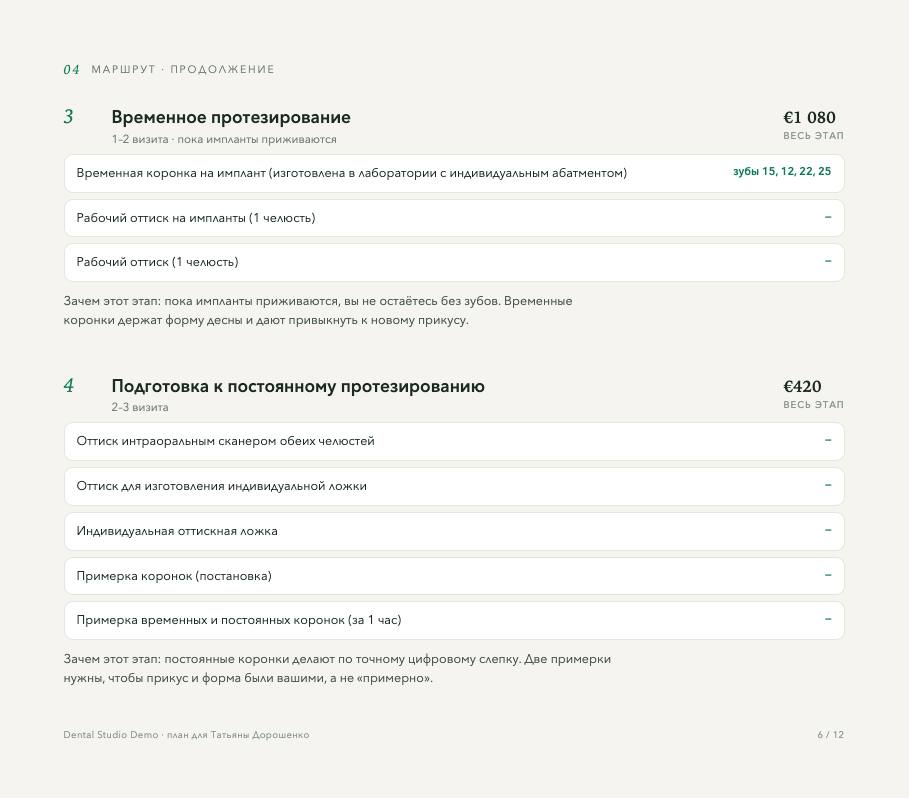 Страница 6: этапы 3 и 4